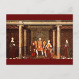 Carte Postale La famille d'Henri VIII