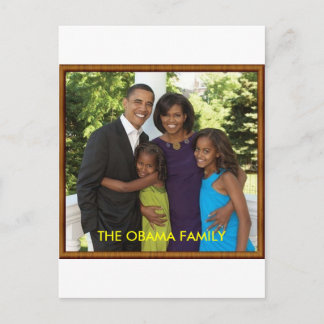CARTE POSTALE LA FAMILLE D'OBAMA