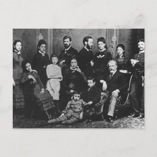 Carte Postale La famille Freud, vers 1876 (Devant)