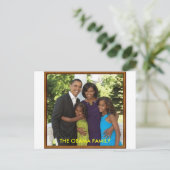 CARTE POSTALE LA FAMILLE OBAMA (Debout devant)