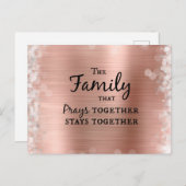 Carte Postale La famille qui prie ensemble reste unie (Devant / Derrière)