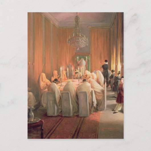 Carte Postale La famille Rothschild à la prière (Devant)