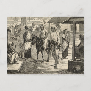 Carte Postale La famine indienne