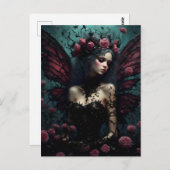 Carte Postale La fée Rose foncée (Devant / Derrière)