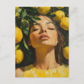 Carte Postale La femme aime le soleil dans les citronniers (Devant)