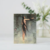 Carte Postale La Femme Balde Émerge De L'Eau (Debout devant)