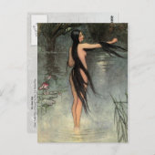 Carte Postale La Femme Balde Émerge De L'Eau (Devant / Derrière)