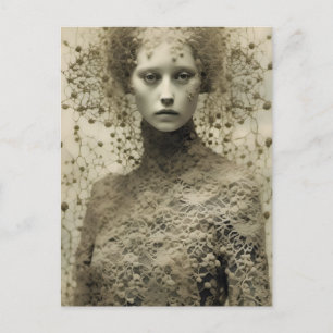 Carte Postale La femme de Lace Sepia