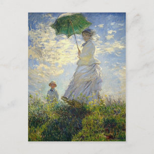 Carte Postale La Femme de Monet avec un Parasol (La promenade / 
