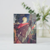 Carte Postale La femme du commerçant avec un miroir (Debout devant)