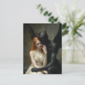 Carte Postale La Femme et l'Ange Sombre (Debout devant)