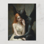 Carte Postale La Femme et l'Ange Sombre (Devant)