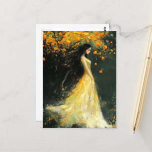 Carte Postale La Femme et l'Orange