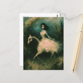 Carte Postale La femme et son hippocampe squelettique