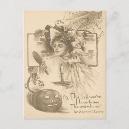 Carte Postale La femme Jack O' Lantern Spider Web (Devant)