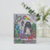 Carte postale "La fenêtre gothique" (Debout devant)