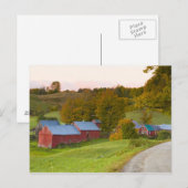 Carte Postale La ferme Jenne à Woodstock, Vermont. Chute. (Devant / Derrière)