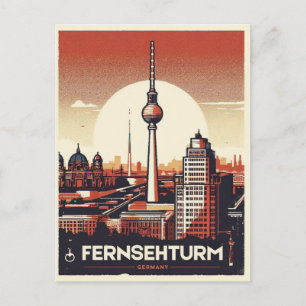 Carte Postale La Fernsehturm, tour de télévision de Berlin Voyag