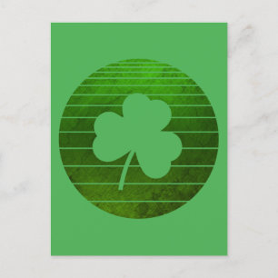 CARTE POSTALE LA FÊTE DE LA SAINT-PATRICK FEUILLE DE TRÈFLE VERT