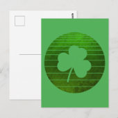CARTE POSTALE LA FÊTE DE LA SAINT-PATRICK FEUILLE DE TRÈFLE VERT (Devant / Derrière)
