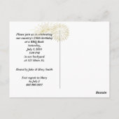 Carte Postale La fête des 250 ans de l'Amérique (Dos)