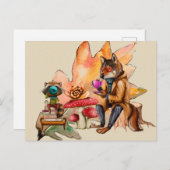 Carte Postale La Fête du Thé dans la Forêt (Devant / Derrière)