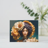 Carte Postale la fille aux fleurs (Debout devant)