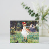 Carte Postale La fille avec les canards par Alfred Stevens (Debout devant)