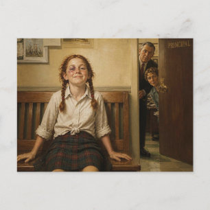 Carte Postale La fille avec un œil noir