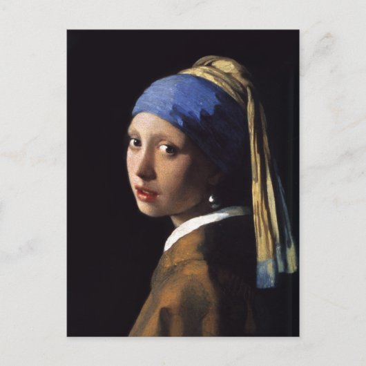 Carte Postale La fille avec une perle oreille par Johannes Verme (Devant)