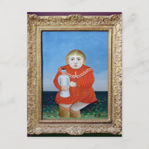 Carte Postale La fille avec une poupée, vers 1892 ou vers 1904-0