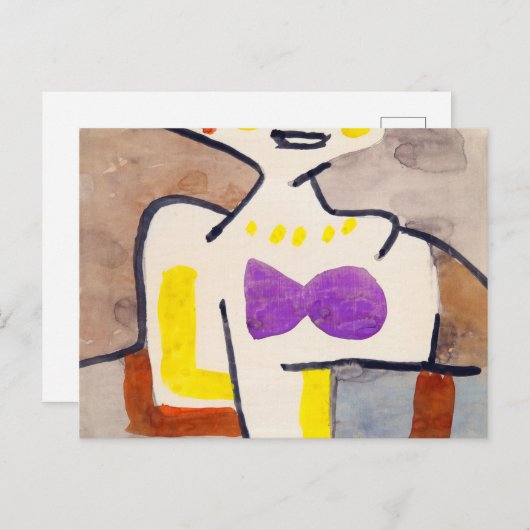 Carte Postale La fille dans le Nord, 1939 par Paul Klee (Devant / Derrière)