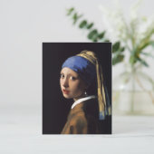 Carte Postale La fille de Johannes Vermeer avec une oreille perl (Debout devant)