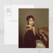 Carte Postale La fille de l'artiste au piano (Devant / Derrière)