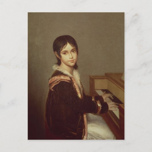 Carte Postale La fille de l'artiste au piano (Devant)