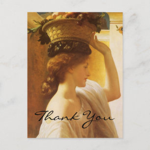 Carte Postale La fille de Leighton avec un panier de fruits