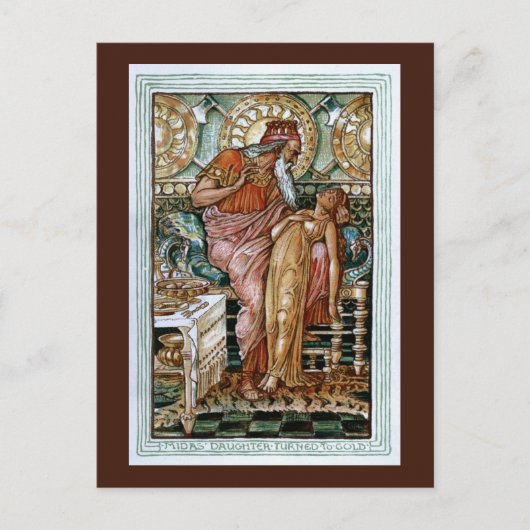 Carte Postale La fille de Midas s'est transformée en or (Devant)