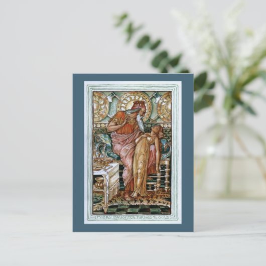 Carte Postale La Fille De Midas S'Est Transformée En Or (Debout devant)