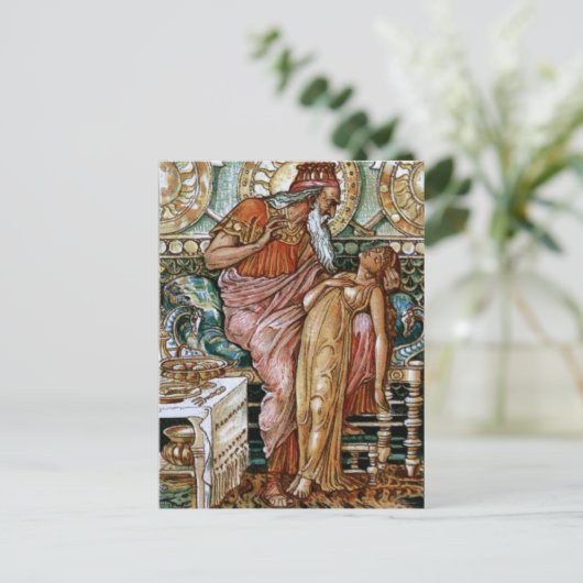 Carte Postale La Fille De Midas S'Est Transformée En Or (Debout devant)