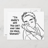 Carte Postale La fille de papa (Devant / Derrière)