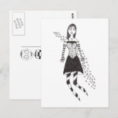 Carte Postale La fille Déplaisante du coeur (Devant / Derrière)