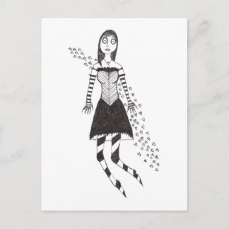Carte Postale La fille Déplaisante du coeur