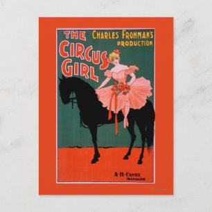 Carte Postale La Fille du Cirque - Femme à cheval Théâtre