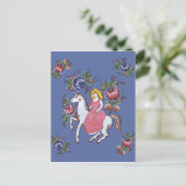 Carte Postale La fille et la licorne (Debout devant)