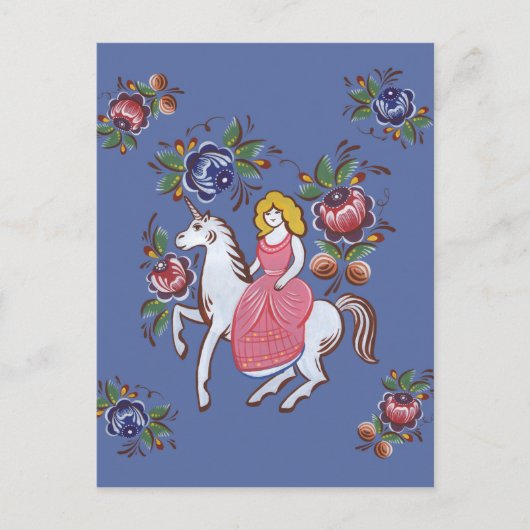 Carte Postale La fille et la licorne (Devant)