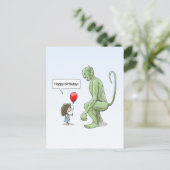 Carte Postale La Fille et le Troll Vert (Debout devant)