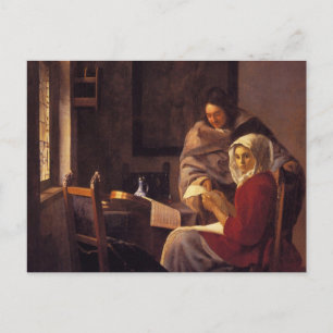 Carte Postale La fille interrompue à sa musique