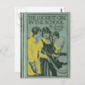 Carte Postale La fille la plus chanceuse à l'école (Devant / Derrière)