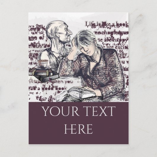 Carte Postale La fille lisant un livre (Devant)