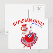 Carte Postale La fille russe ! (Devant / Derrière)
